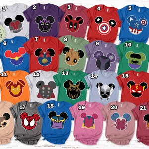 Avengers Mickey Ears Shirt, Superhero Character Shirt, Avengers Group Shirt, Avengers Superhero,Matching Group Shirt, Family Matching BXMU06