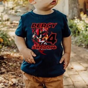 Sonic Shadow The Hedgehog Birthday T-Shirt, Custom Personalized Boy Girl Cartoon Birthday Shirt, Birthday Gift For Son Daughter NGOU04
