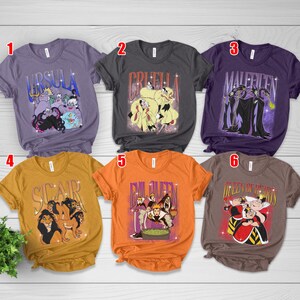 Disney Villains Characters Group Bootleg Retro Shirt, Evil Queen Hades Scar Maleficent, Good To Be Bad Tee, Disney Evil Friends 2025 BZHV07