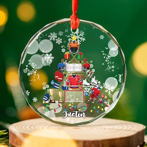 Personalized Hockey Christmas Tree Ornament, Hockey Team Player Gift, Sport Players Christmas Gift C1LT16