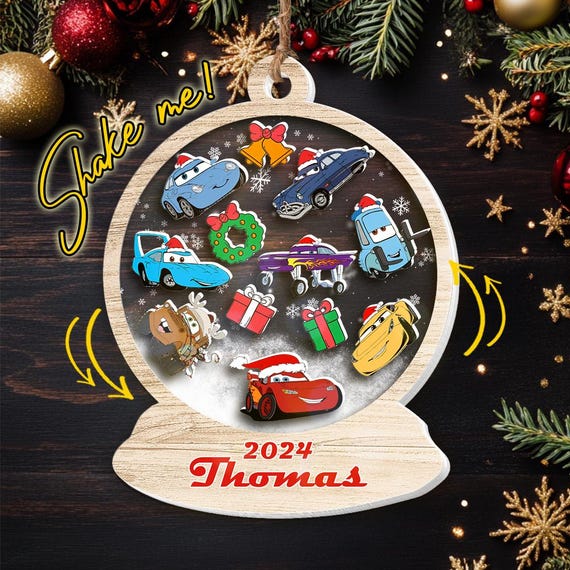 Personalized Disney Cars Christmas Ornament, Lightning Mcqueen