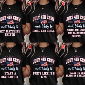 Custom 4th of July Most Likely To Shirts, Red White Blue Crew Matching Independence Day T-shirt NHRA02 bild 6