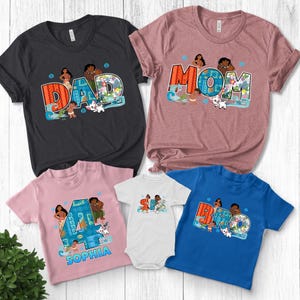 Personalized Disney Moana Birthday Shirt, Moana Family Matching Shirt, Moana Movie Family Birthday Shirt, Family Birthday Girl Shirt NEUJ19
