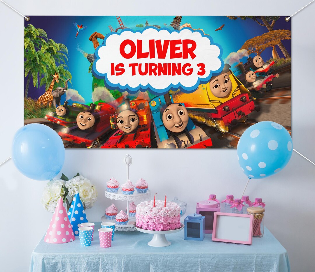 Steam Train Decoration Train Theme Birthday Backdrop - 71x49 Inch Steam ...