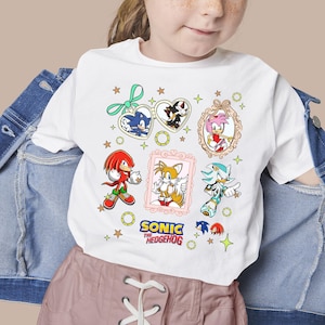Sonic the Hedgehog Shirt, Sonic Knuckles Shirt, Coquette Bow Sonic Graphic Tee, Sonic Birthday Gift, Funny Sonic Tee NGSF03
