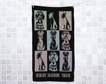 Subtle F*ck Trump Hand Towel, Funny Political Home Decor, Dog Kitchen Towel, Retro Floral Home Decor, Liberal Gag Gift, FDT D2HO06