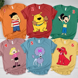 Clifford the Big Red Dog Shirt, Personalized Clifford Dog Matching Group Shirt, Clifford Dog Characters Shirt, Clifford Dog Birthday CZCA21