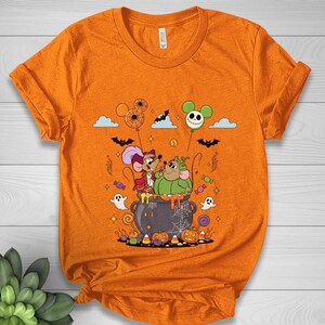 Retro Jaq and Gus Tea Cup Balloons Shirt, Disney Cinderella Bibbidi Bobbidi Boo, Mickey&#39;s Not So Scary Halloween, Disney Fan Gift C1IW04