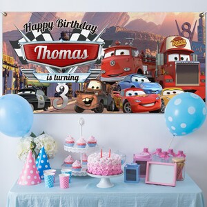 Cars Birthday Backdrop,Cars Birthday Banner,Cars Birthday Decorate,Cars Birthday Party,Cars Party Decoration Custom Name Car Birthday D2FQ03