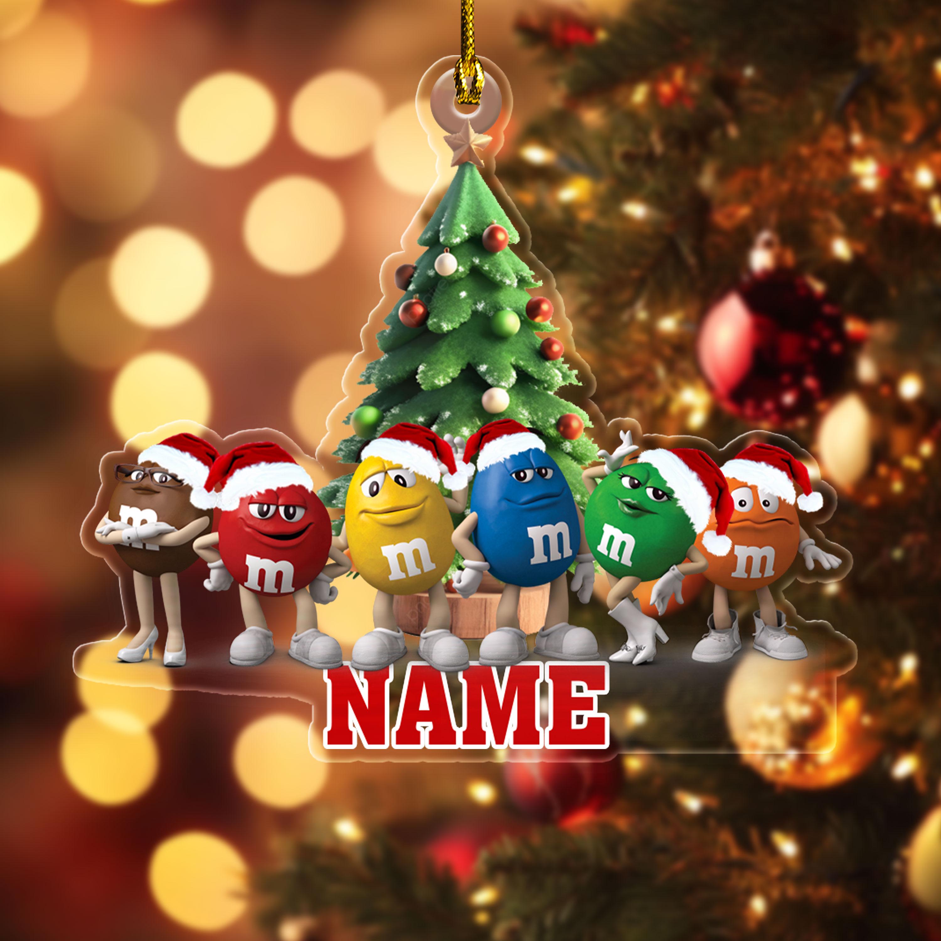 M&M Christmas Ornaments, M and M Ornament Set Ornament, Christmas