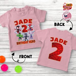 Spidey Birthday Shirt with Matching Family Shirts Available - Boy&#39;s Spidey and His Amazing Friends Birthday Shirt B-15052303