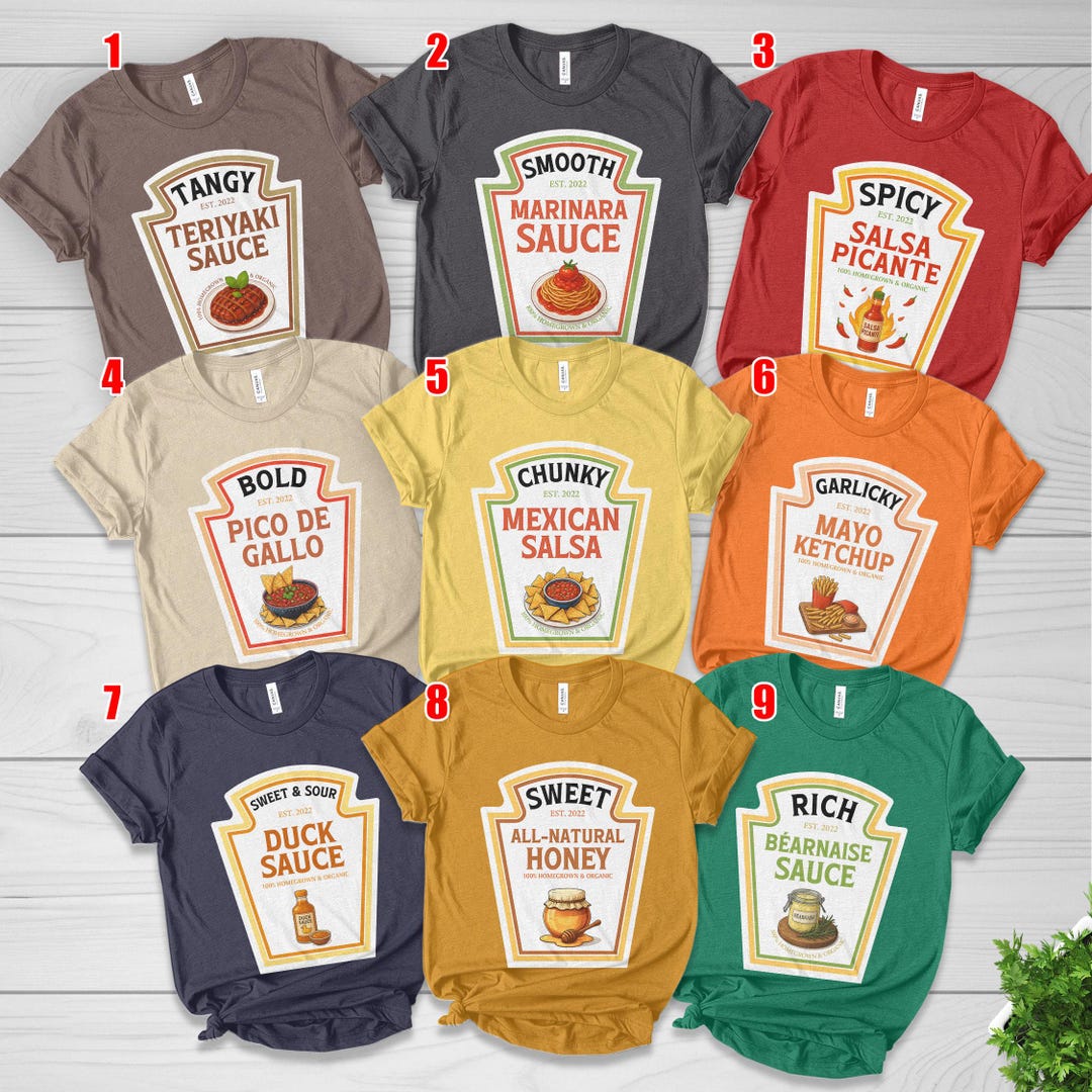 Condiments Shirts Custom Group Condiments Shirts, Matching Condiment Halloween Costume ...
