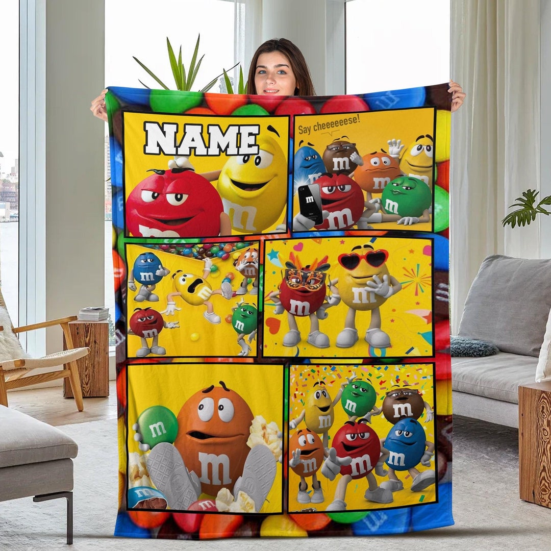 m&m's ブランケット Personalized M&m's World Fleece Blanket, M and M Candy