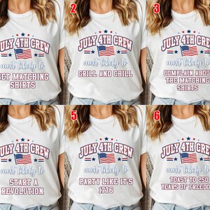 Custom 4th of July Most Likely To Shirts, Red White Blue Crew Matching Independence Day T-shirt NHRA02 bild 5