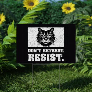 Resist Yard Sign - Resist Hate Lawn Sign,Anti-Trump Sign,Pro Women&Rights,Resist Racism,Resist Fascism Yard Sign with Metal H-Stake BZDQ22