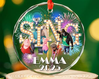 Custom Name Ornament, Sing Pig Movie Ornament, Sing 2 Ornament, Christmas Ornament, Sing Pig, Christmas Gift, Baby Gift, Xmas D2MD19