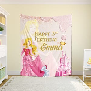 Customized Princess Birthday Backdrop, Disney Princess Backdrop, Birthday Banner, Princess Party Backdrop, Princess Party Decor D2FP15