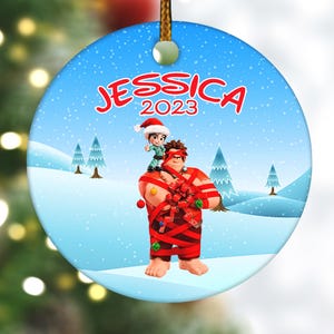 Personalized Wreck-It Ralph Ornament, Wreck-It Ralph Christmas, Wreck-It Ralph 2024, Wreck-It Ralph Ornament, Disney Cartoon Ornament NEWO34