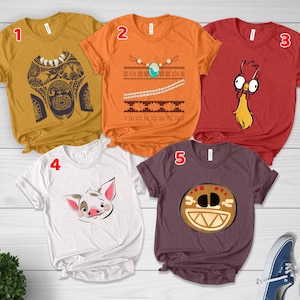 Moana Princess Maui Hei Hei Costume Tshirt, Halloween Costume For Family Group T Shirt, Cosplay Matching Gift For Friends D1LL20