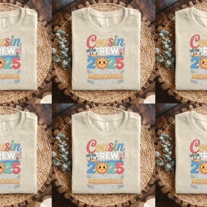 Cousin Crew 2025 Shirt, Cousins Beach Shirt, Summer Vacation Cousin Gift,Matching Cousin Shirt, Cousins Trip, Cousin Squad Shirt 2025 NGRT10