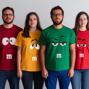 M&M Candies Shirt, M And M Matching Family Shirt, Group MM shirt, Halloween candy halloween costumes, Halloween M M, Family Costume NFWP21