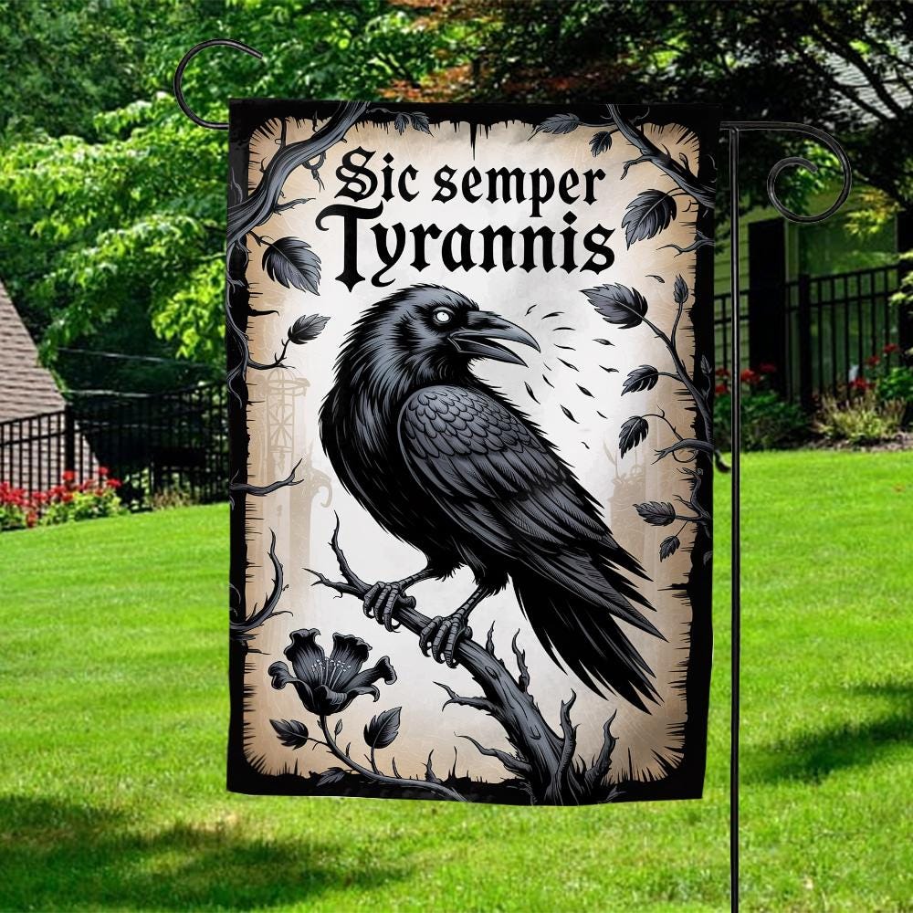Sic Semper Tyrannis Resistance Flag, Resist Sign, Anti Trump Sign