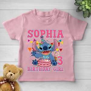 Personalized Birthday Shirt, Custom Disney Stitch Birthday Shirt, Birthday Girl Shirt, Birthday Family Shirts CZJR31