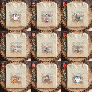 Retro Walt Disney&#39;s Mickey and Friends Halloween Shirt, Family Matching Halloween Shirt, Disney Group Halloween Shirt, Disneyland NGSH02