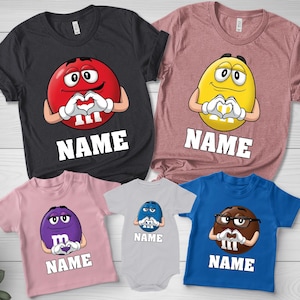 M and M Candies Shirts, M And M Matching Family Tee, Family Halloween Candy Group Shirts, Group M and M Family Costume Shirt JCOU16