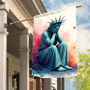 Resist Statue of Liberty Flag, Feminist Pro Choice Statue of Liberty Protest Democrat Leftist Anti MAGA LGBTQ House Flag C1GG04