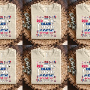 Red White and Blue Cousin Crew 2025 Shirt/4th of July Cousin Crew Shirt/Matching Cousins 4th Of July Kids Shirt/Independence Day Tee NGRZ17