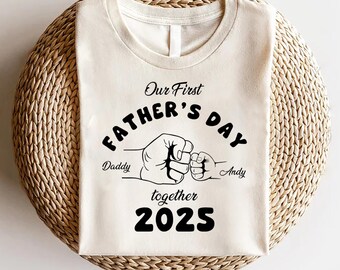 Personalized Father's Day Shirt, Our First Father's Day, Custom Father's Day Matching Shirt, Father's Day Gift, 1st Fathers Day D2HK12