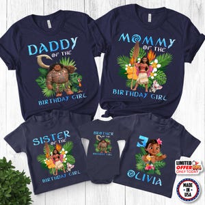 Disney Moana Birthday Shirt, Personalized Moana Name Age Matching Family Birthday, Birthday girl shirt, Maui Family Tees Shirt NETA24