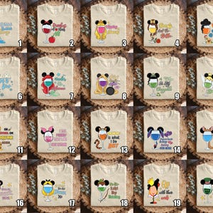 Disney Drinking Team Shirt, Disney Drinking Around The World Shirt, Epcot Food And Wine Top, Disney Wine Tshirt, Drinking Characters NGSZ03