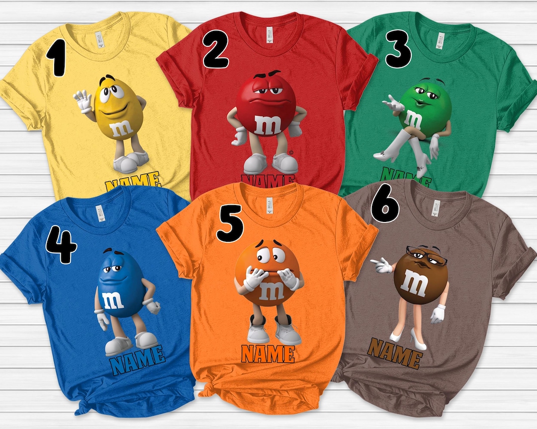Personalized M&M Candies Shirt, M and M Group Characters Shirt ...