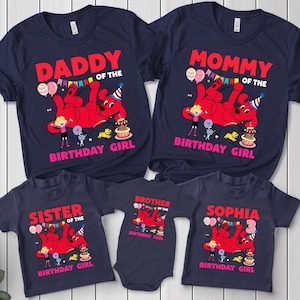 Clifford the Big Red Dog Shirt, Personalized Clifford Dog Family Birthday Shirt, Clifford Dog Birthday Party Shirt, Family Matching BYCF06
