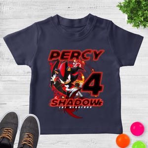 Sonic Shadow The Hedgehog Birthday T-Shirt, Personalized Shadow Boy Girl Cartoon Birthday Shirt, Birthday Gift For Son Daughter NGOU04