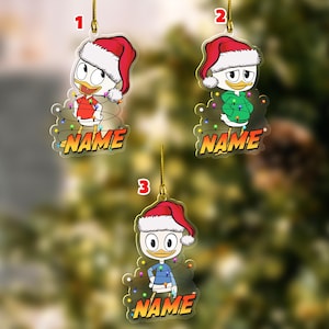 Disney Ducktales Ducks Christmas Ornament, Huey Dewey Louie Ornament, Funny Disney Duck Christmas Family Gift, Magic Kingdom Vacation D1NJ40