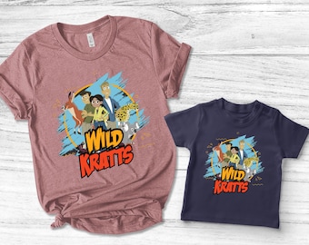 Wild Kratts Birthday T Shirt, Wild Kratts Theme Party, Personalized shirt for kids, Matching Family Shirts Birthday Gift CYJF31