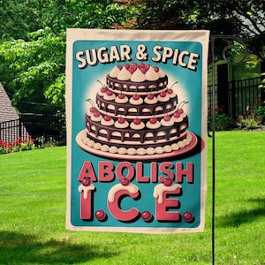 Abolish ICE Garden Flag, Anti MAGA Garden Sign, Democrat Garden Flags, Political Yard Flag, Feminist Flag, Progressive Flags G5LX08