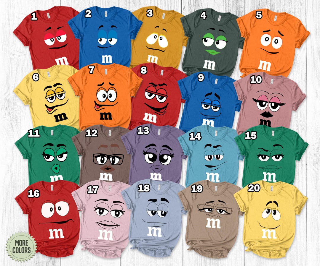 M and M Candy Group Costume Shirt, M N M Family Costume Shirt, M and M ...