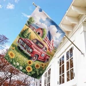 Water Color Patriotic Garden Flag, Spring Garden Flag, Summer Garden Flag,Entry Flag,Yard Decor,Housewarming Gift,4th of July Flag JCNO13