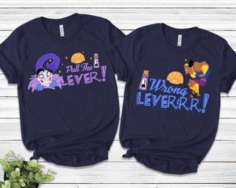 The Emperor&#39;s New Groove Shirt, Pull The Lever Shirt, Disney Villain Shirt, Disney Couple Matching Shirt, Yzma and Kronk Shirt N-28122223