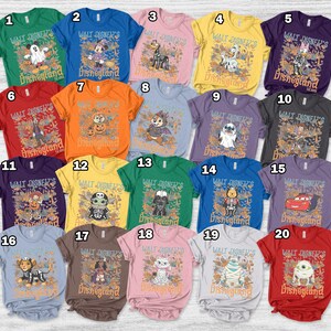 Retro Walt Disney&#39;s Mickey and Friends Halloween Shirt, Family Matching Halloween Shirt, Disney Group Halloween Shirt, Disneyland NGSH02