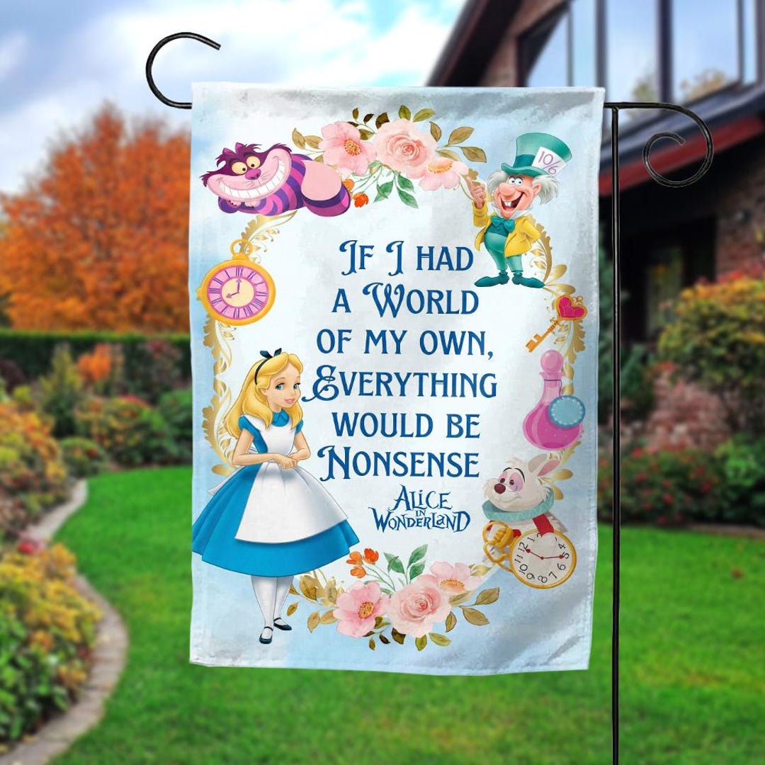 Disney's Alice in Wonderland Garden Flag, Unique Home and Garden Flag ...