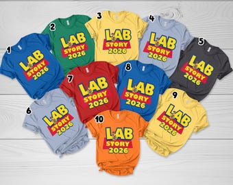Lab Week 2026 Shirt, Lab Story Matching Lab Shirt, Gift for Lab Team, Pathology Gifts, Phlebotomy, Microbiology, Lab Assistant B1B304