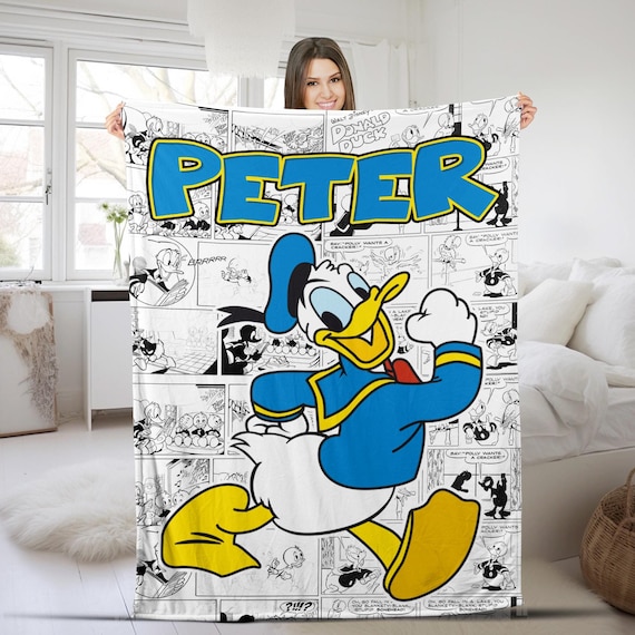 Personalized Donald Duck Blanket, Disney Donald Duck Fleece Mink