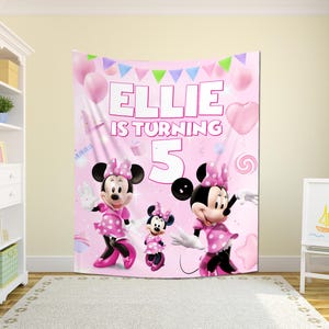 Minnie Mouse birthday backdrop, Minnie Mouse birthday banner, Minnie Mouse Decoration party, Minnie Mouse Background C1E315