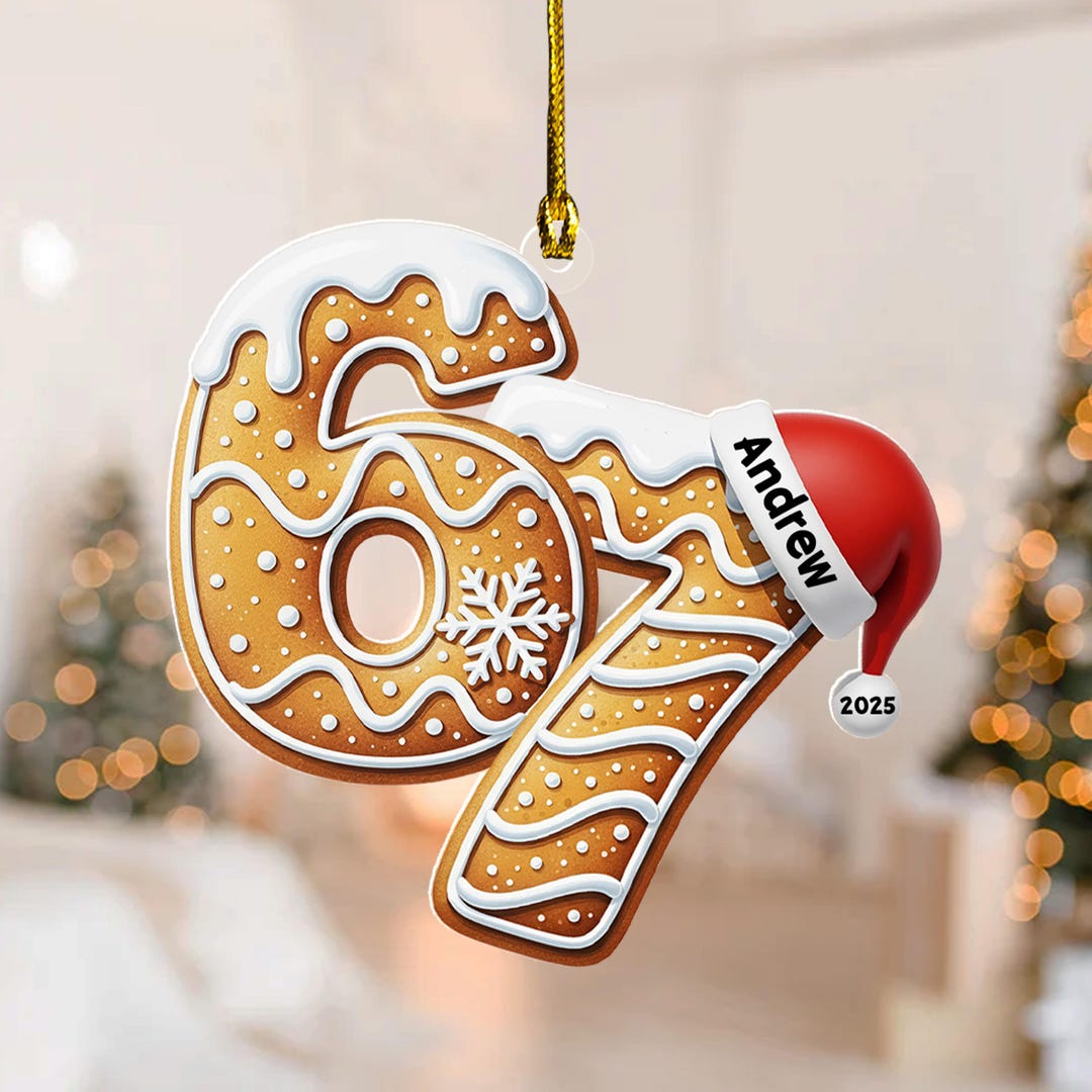 Custom Six Seven Ornament Teen Grandkid Gift,67 Ornament, Gen Z ...