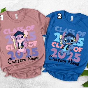 Stitch And Angel Graduation 2025 School Shirt, Tassel to the Castle Shirt, 2025 School Graduation Shirt, Stitch Angel School Shirt C1FP28